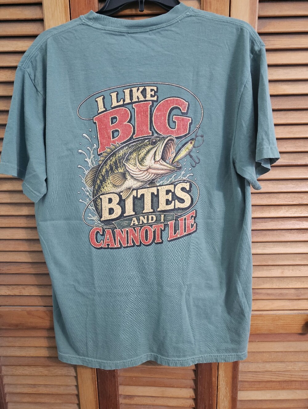 I Like Big Bites And I Cannot Lie Shirt Funny Fishing Tee Size Large New